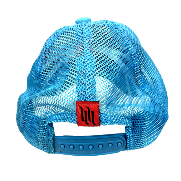 Hart & Huntington Tattoo Truckers Cap Skull Snapback Anoma 2006 Mesh Hat Blue - Picture 4 of 8